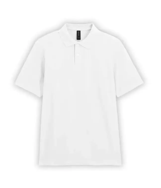 Tricou polo Gildan Softstyle Piqué GI64800, White